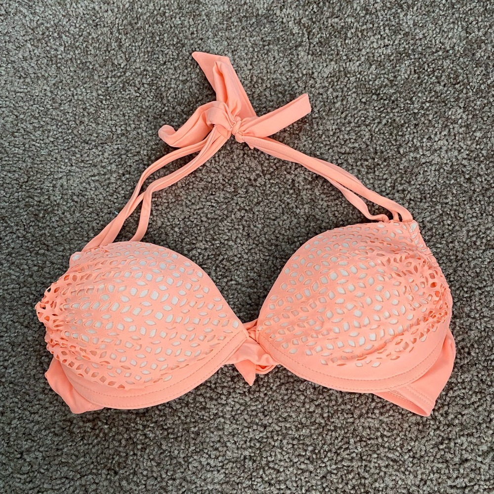 Peach swimsuit top